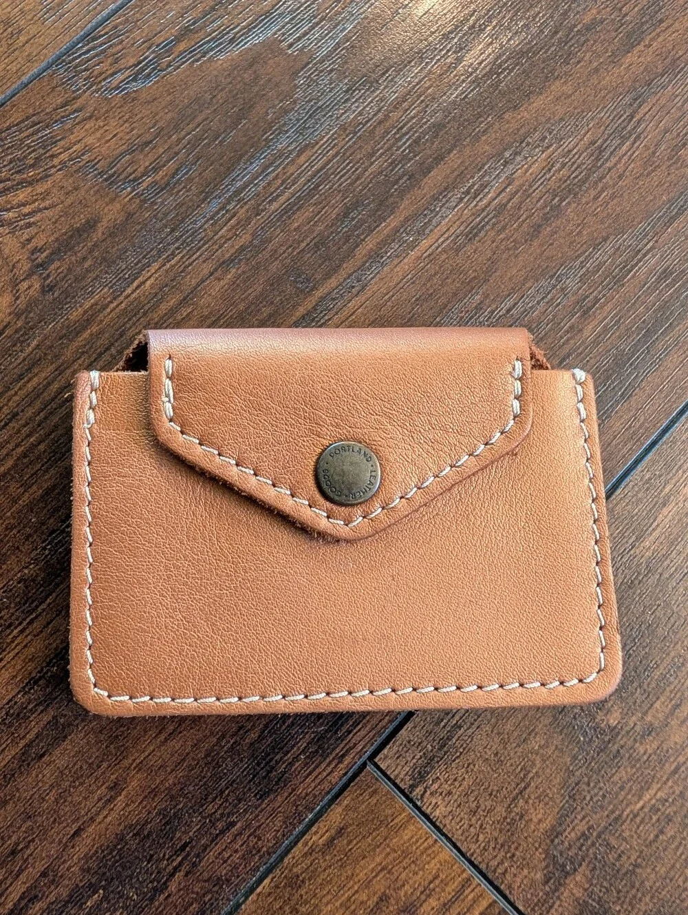 EUC Portland Leather Goods Company Lovebug Genuine Leather Credit Card Wallet